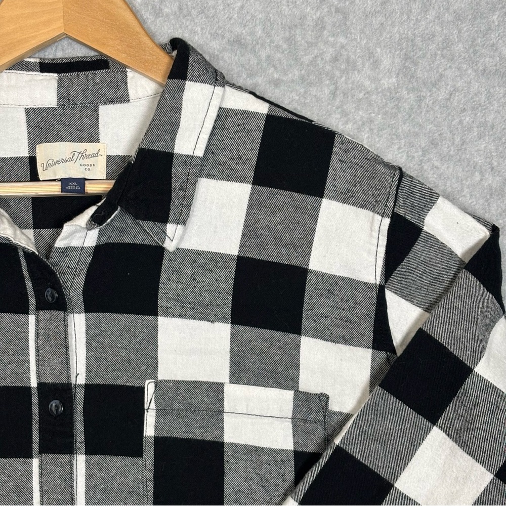 Universal Thread Button-Up Buffalo Check Flannel … - image 1